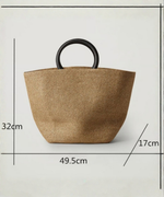 トートバッグのサイズを説明する図解（高さ32cm、横49.5cm、マチ17cm）