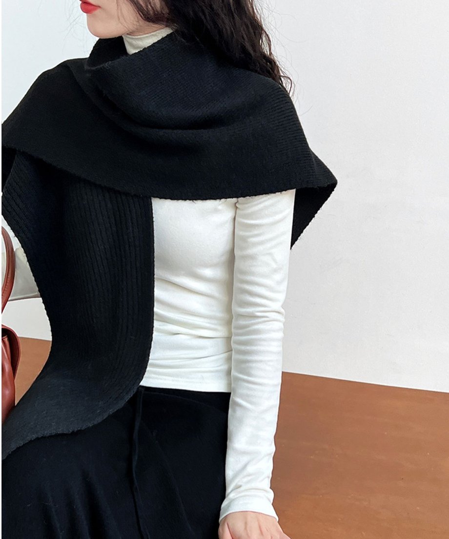 knit large shawl scarf /4color　FL2670