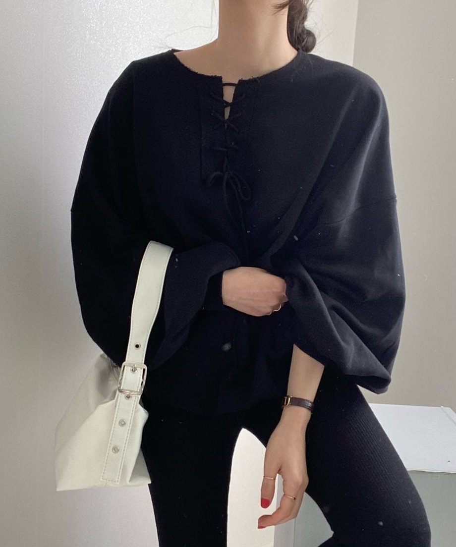lace-up tops /2color　FL2461